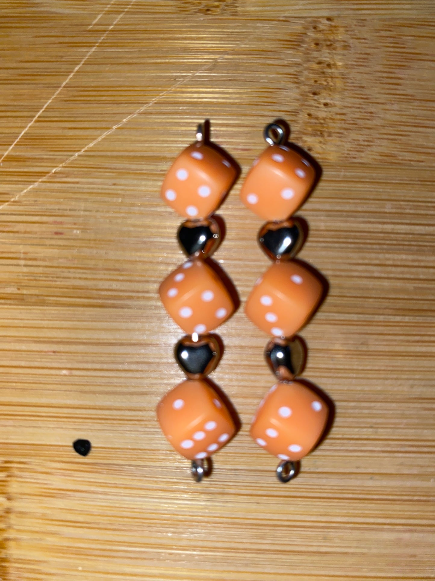 π² 1. Peach Lucky Roll Earrings π§‘π²