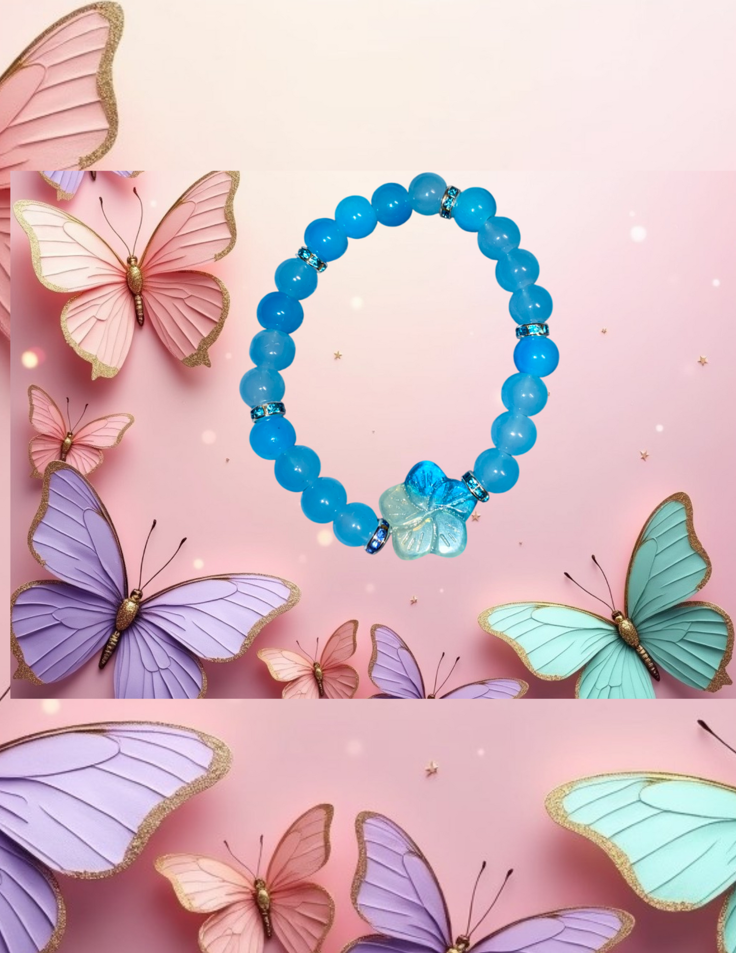 Blue Flower Bracelet