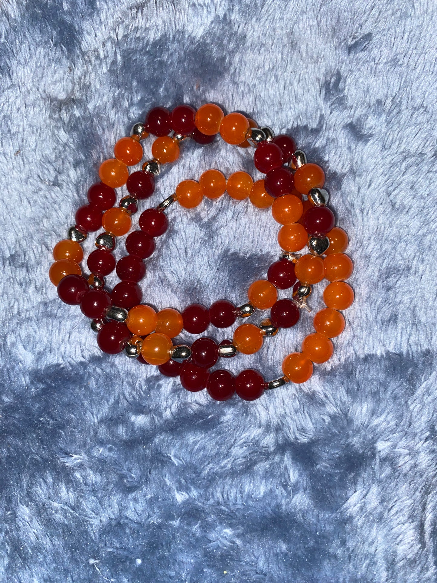 Orange Ring Bracelet Set