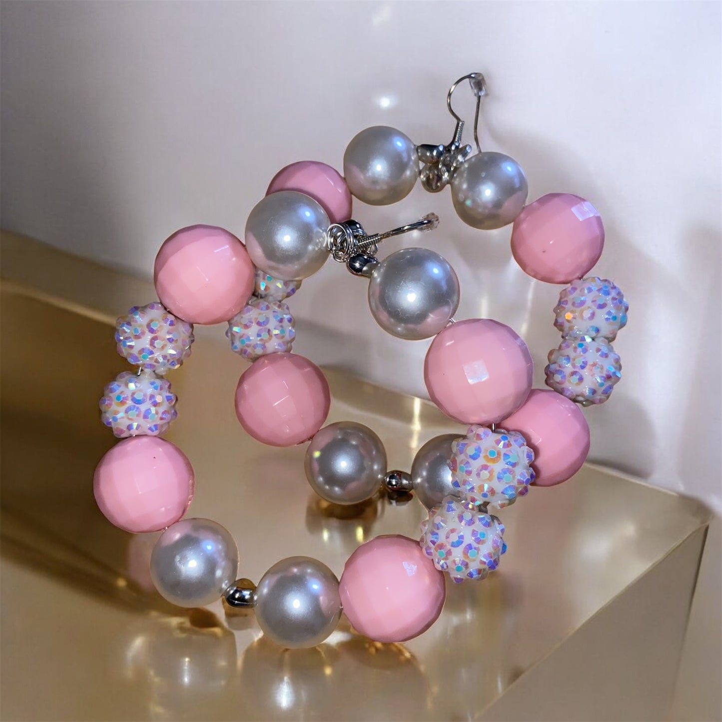 {NEW} Pink Pearl Earrings