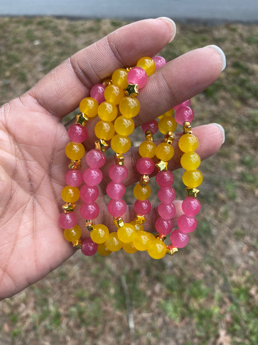 Peach Rings Bracelet Set