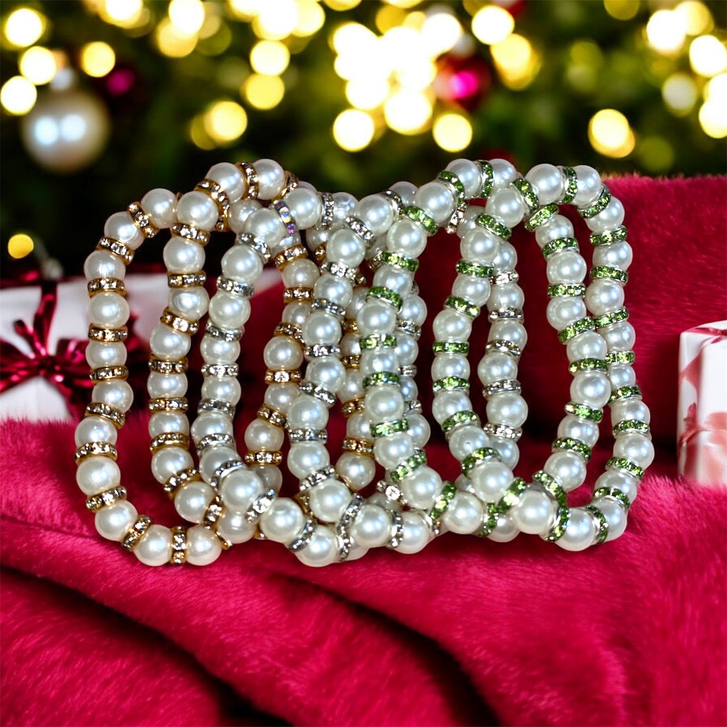 Pearl’s Bling Bracelets {Silver,Green,Gold}