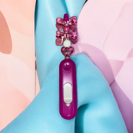 {NEW} Glam Mini Safety Box Cutter ✨ | Cute Beaded Utility Cutter
