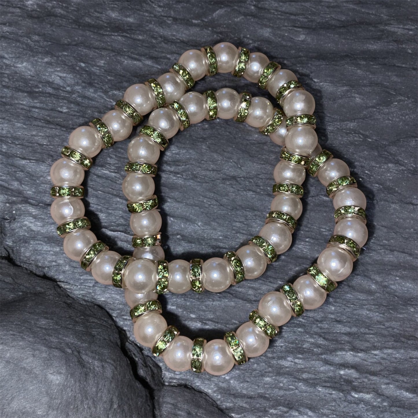 Pearl’s Bling Bracelets {Silver,Green,Gold}