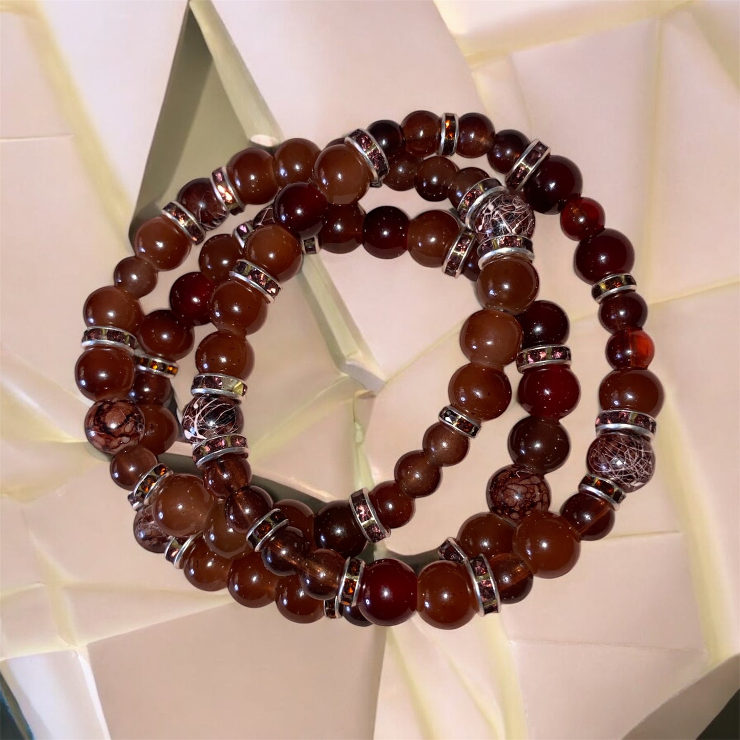 {NEW} Berry Luxe Beaded Bracelet Stack 💚💜 | Glam Stretch Set, Mocha Glam Beaded Bracelet Set 🤎✨ | Earthy Luxe Stack, Nude Elegance Beaded Bracelet Stack 🤎🤍 | Neutral Chic Set