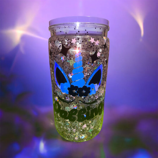 Blue Unicorn Dreams 16oz Glitter Tumbler