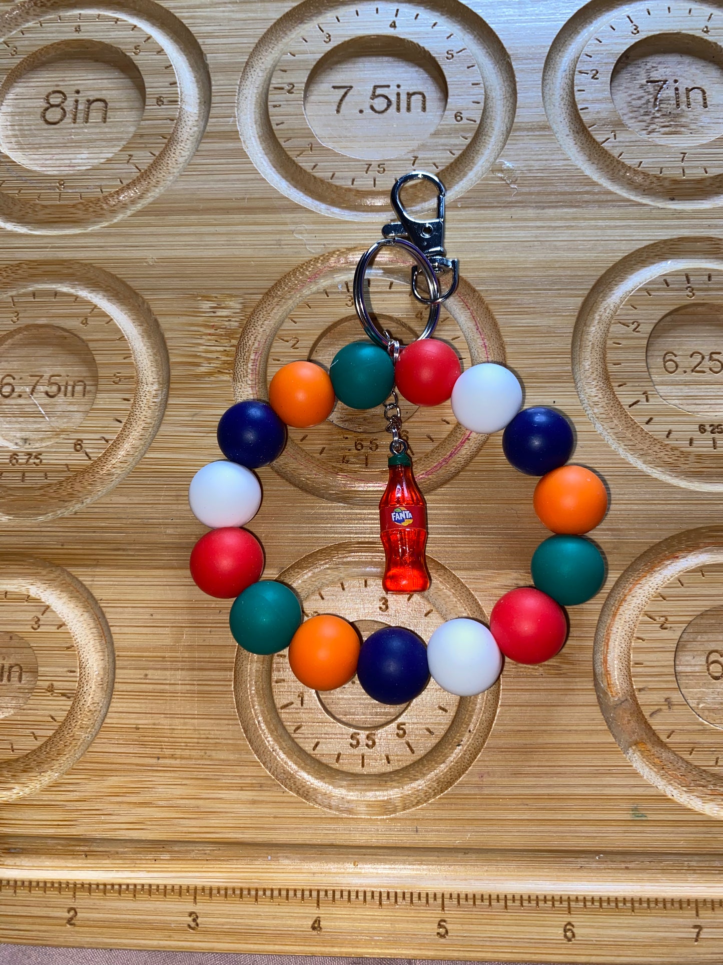 🥤 Fruity Soda Pop Beaded Wristlet Keychain