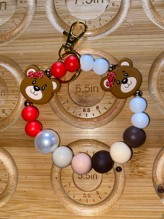 🧸 Photo 2 – Classic Teddy Bear Wristlet