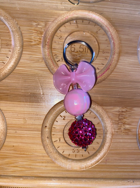 🎀 Stop Scrolling! This Pink Sparkle Bow Keychain Is Everything! 💖✨