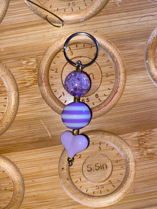 💜 This Lavender Heart Keychain Is Giving Soft Girl Vibes! ✨