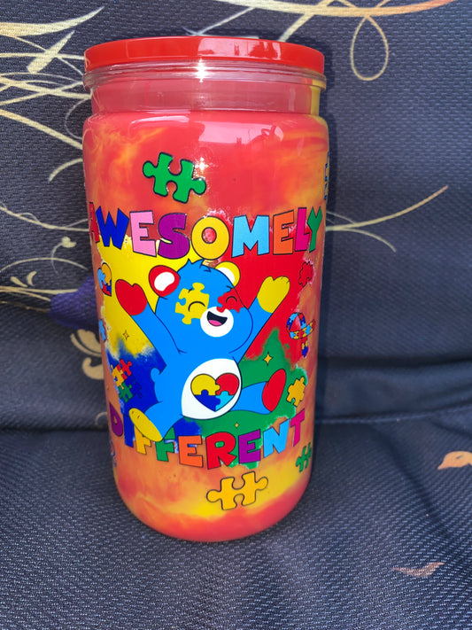 Awesomely Different 16oz Snowglobe Tumbler