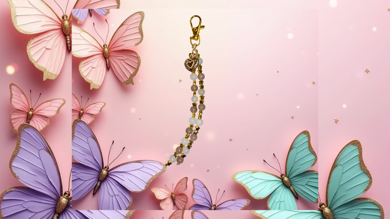 Tan Star Keychain