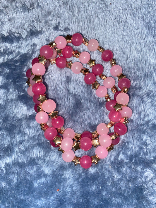 Pinky Star Bracelet Set