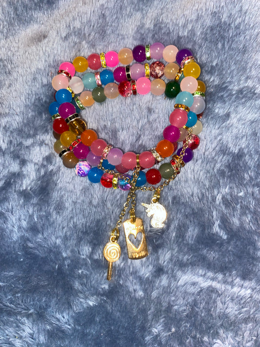 Skittles Candy Bracelet Set