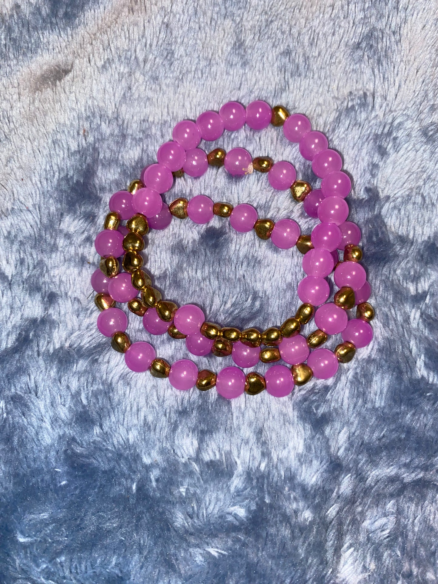 Golden Purple Bracelet Set