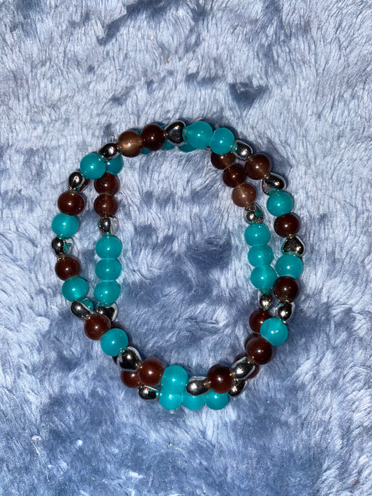 Brown Mint Bracelet Set