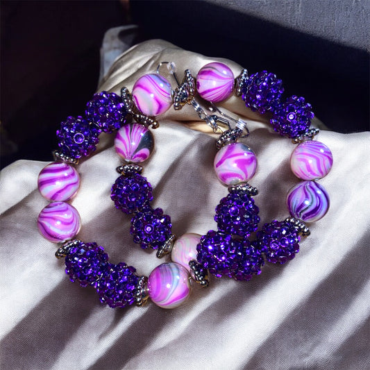 {NEW} Purple Bling Earrings