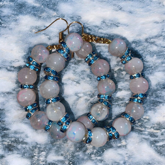 {NEW} Blue Cotton Candy Earrings