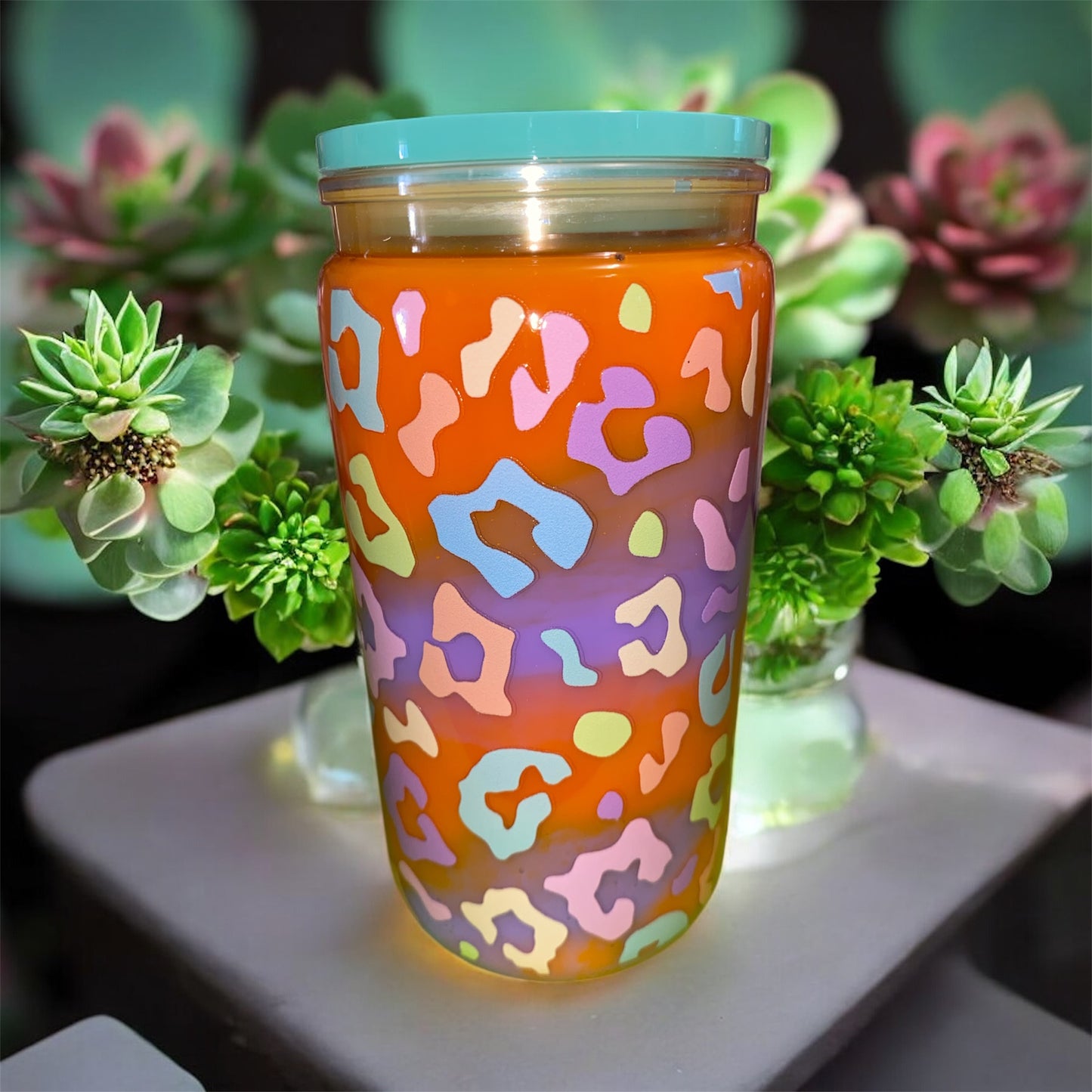 {NEW} Colorful Sherbet Snowglobe Tumbler￼